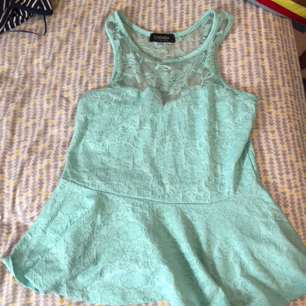 Turquoise top